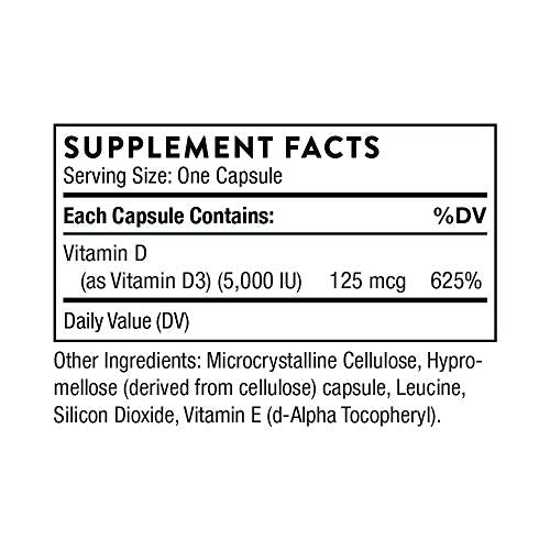 Vitamin D - 5,000IU Small Capsules